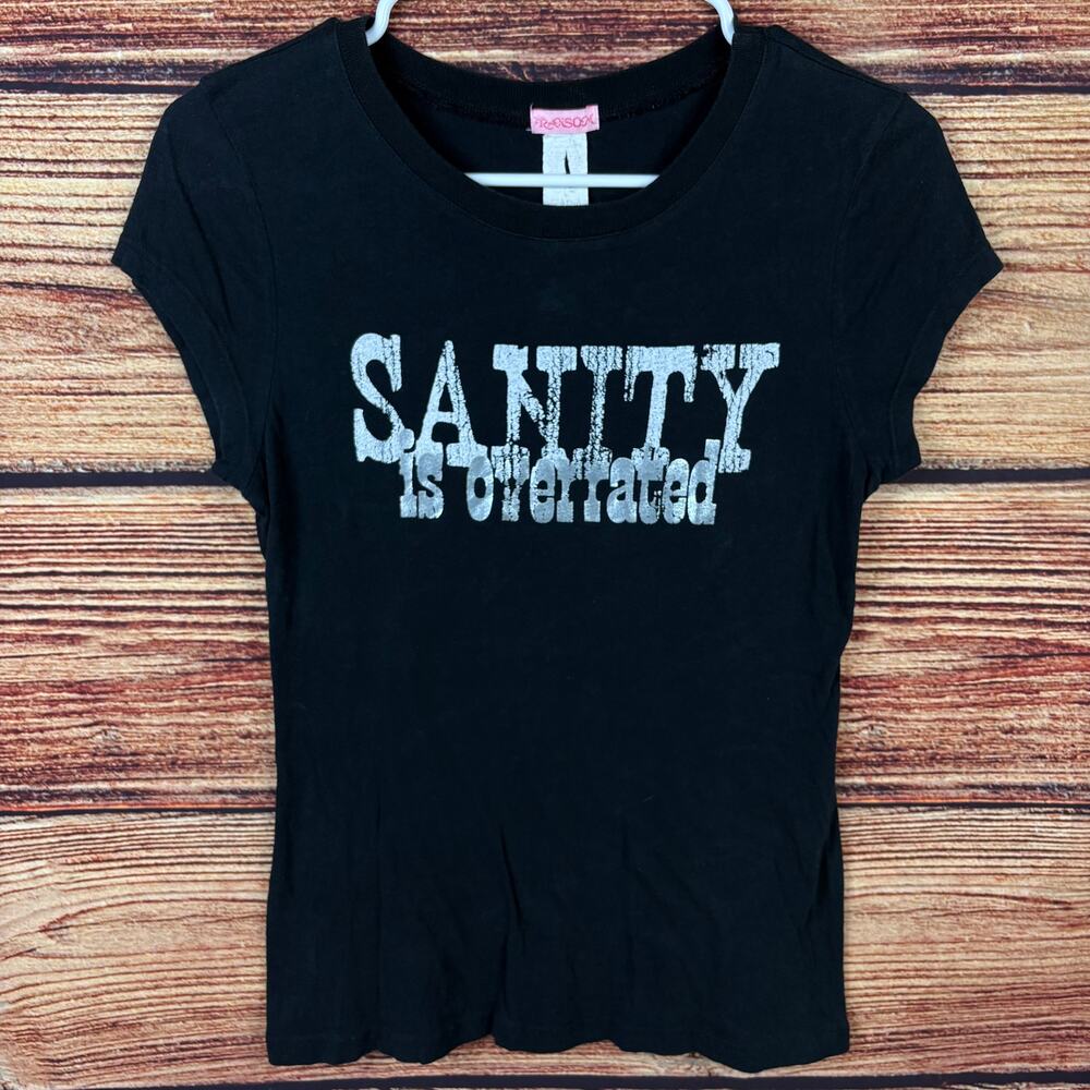Vintage Y2k Ransom "Sanity is Overrated" Baby Tee